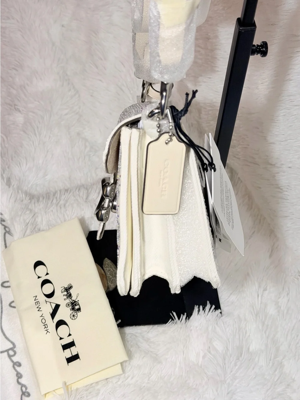 COACH Tabby 26 Signature Crystal Jacquard Denim Slouchy Shoulder Bag NWT